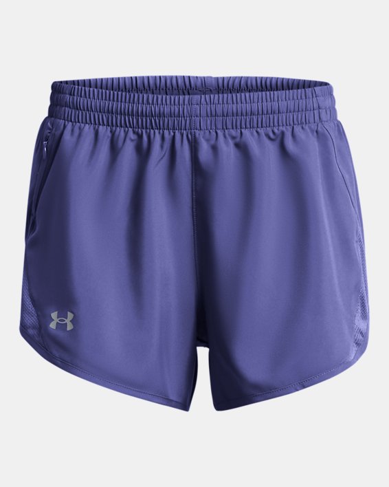 Women's UA Fly-By 3" Shorts in Purple image number 4